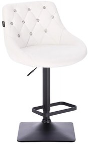 SZÉK HC931KW Fehér modern műbőr szék fekete lábbal