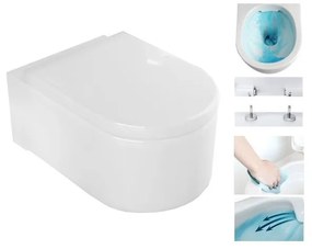 Mexen SOFIA Rimless függő WC csésze ülőkével, lassan záródó, 49 x 37 cm, fehér, 30541000