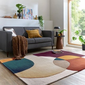 Lila kézi szövésű gyapjú szőnyeg 120x170 cm Glow Purple Multi – Flair Rugs