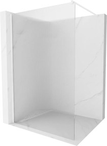 Mexen Kioto, zuhanyparaván 80 x 200 cm, 8 mm-es üveg bordás mintával, fehér profil, 800-080-101-20-09