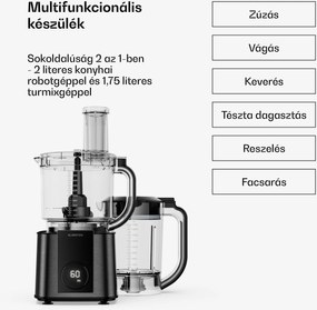 Klarstein Verosteel konyhai robotgép turmixgéppel | dagasztás, habverés, facsarás | 1200 W | 2 l /1,75 l