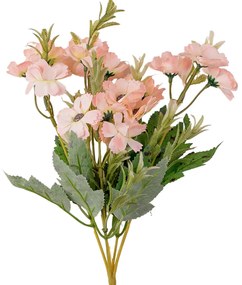 Kerti szegfű selyemvirág csokor, 32cm magas - Halvány rózsaszín