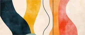 Kép - Minimalista színes illusztráció II. (120x50 cm)