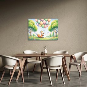 Üveg kép – Boldog róka (70x50 cm)