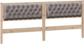 vidaXL Fejtámla Egyéb Barna és taupe 200 cm Tömör fenyőfa