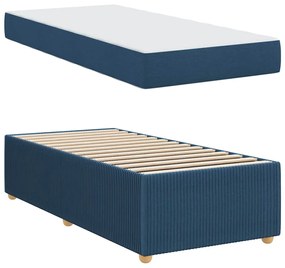 Ágykeret matraccal matracmal Kék 80 x 200 cm szövet