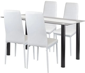Norman 4+1 étkező garnitúra fehér