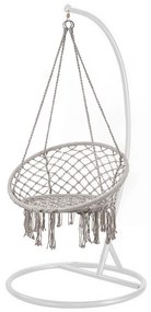 Cardenas függőfotel állvánnyal szürke-fehér