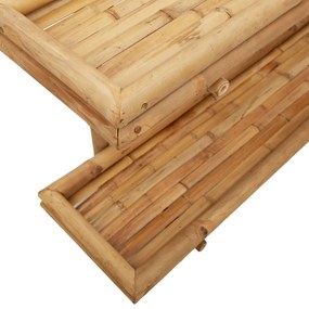 Falifiók polcokkal tárolóval Barna 75 x 26 x 60 cm bambusz
