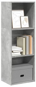 betonszürke szerelt fa könyvespolc 40 x 30 x 114 cm