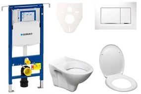 Fali WC szett Geberit előtétfalas szereléshez + Ceramia S-Line Pro WC 111.355.00.5ND5