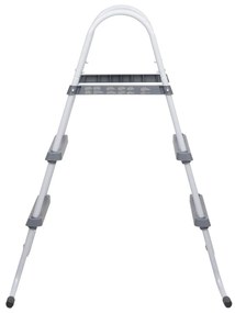Szürke acél medencelétra 84 cm