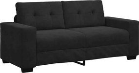 vidaXL fekete bársony loveseat kanapé 180x77x82 cm