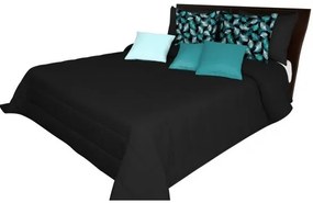 Fekete varrott ágytakaró Szélesség: 75 cm | Hossz: 160 cm