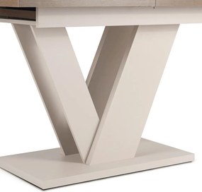 Modern bővíthető étkezőasztal CLARK 120–160 cm dió kasmír