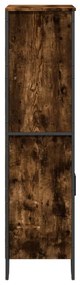 füstös tölgy színű szerelt fa magasszekrény 79,5x35,5x137,5 cm