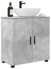Fürdőszoba Székény ajtóval Beton szürke 61 x 35 x 64 cm Faanyag