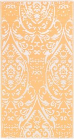 vidaXL ARAKIL narancssárga és fehér 80x150 cm-es PP kültéri szőnyeg