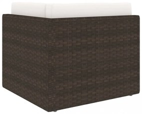vidaXL 7 részes barna polyrattan kerti ülőgarnitúra párnákkal