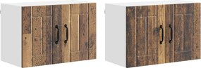 vidaXL Konyhai faliszekrények 2 pcs Öreg fa 60 x 31 x 40 cm Faanyag