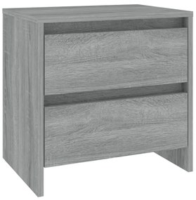 2 db szürke-sonoma színű éjjeliszekrény 45x34,5x44,5 cm