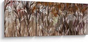 Kép - Fák (órával) (90x30 cm)