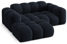 Sötétkék zsenília sarokkanapé (bal oldali-heverő résszel) Treno – Cosmopolitan Design