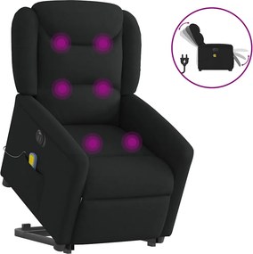 vidaXL fekete szövet dönthető elektromos álló masszázsfotel