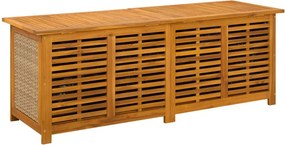 vidaXL Kerti Tároló Doboz 185 L Tömör Akácfa 150 x 50 x 56 cm Bézs