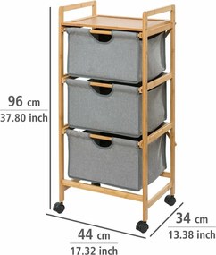 Wenko BAHARI mobil polc fiókokkal