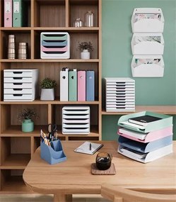 Fali rendszerező, 1 rekeszes, fekvő, 38,2x28,9x7,2 cm, EXACOMPTA Autentik, fehér (EX61113D)