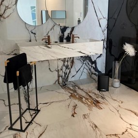 Spirella Törülközőtartó 2 törülközőhöz Chic 45 x 22 x 85 cm, fekete