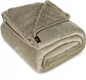 Kétoldalas takaró Tedy 70x160 bézs puha bolyhos meleg bükk strapabíró