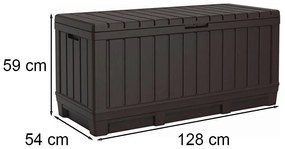 Kentwood műanyag kerti tároló 350L barna