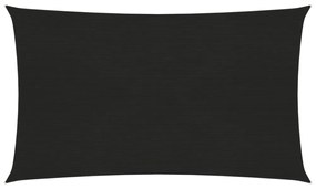 fekete HDPE napvitorla 160 g/m² 3 x 6 m