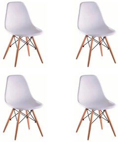 Modern szék DIDIER bükk + fehér 4 db