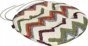 Adam székpárna 40x8 piros-zöld cikk-cakk krémszínű alapon