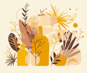 Poszter 60x50cm Arany növények