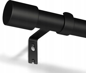 Geebobo Állítható Fali Függönykarnis Menetes Fekete 19 mm 76-228cm Prémium