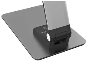 Platinet ALU asztali lámpa 10 W, USB, alumínium / fekete