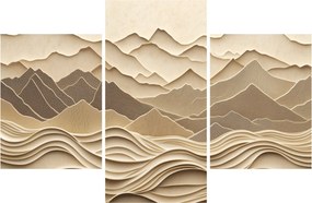Kép - 3D hegyvonalak (90x60 cm)
