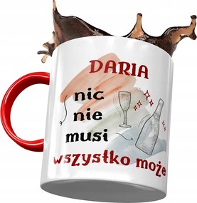 Piros Bögre Daria Barátnő Feleség Ajándék Nyomtatott Fotóval