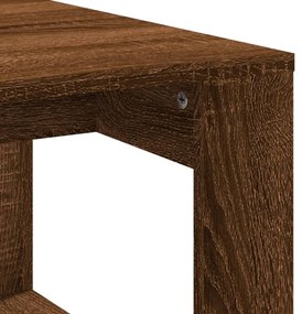 barna tölgyszínű szerelt fa dohányzóasztal 102x50x35 cm