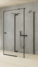 New Trendy Reflexa Black zuhanykabin 120x80 cm négyszögletes fekete félmatt/átlátszó üveg EXK-5008