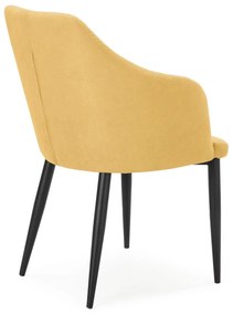 Sárga kárpitozott étkezőfotel szett 2 db-os Nadi – Marckeric