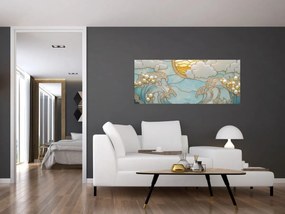 Kép - 3D gyöngyök az óceánban (120x50 cm)