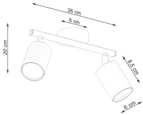 Sollux SL.1124 - Spotlámpa LEMMI 2xGU10/40W/230V fehér