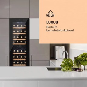 Klarstein Bellevine Deux 39 Flex, borhűtő, 105 l, 34 palack, 2 zóna