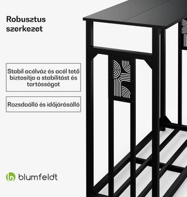 Blumfeldt Valdivian fatároló, 1,5 rakodóméter, stabil, acél, esővédő fedél, hordtáska