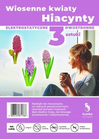 Elektrosztatikus matricák Tavaszi jácint virágok 3 db Kunke